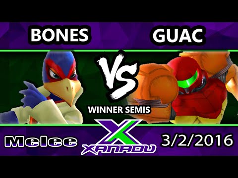 S@X 139 - Bones (Falco) Vs. Guac (Samus) SSBM Winners Semis - Smash Melee