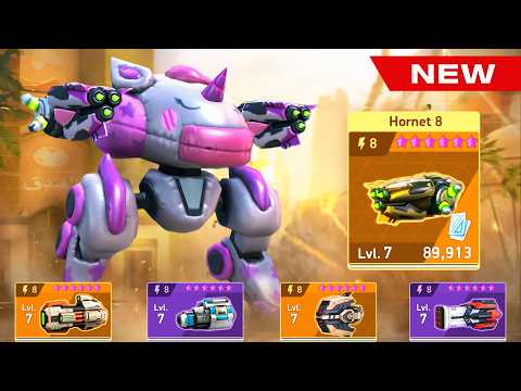 NEW WEAPON Hornet 8 vs Missile Rack vs Disruptor vs Storm Rack vs Voltaic RPG - Lancer - Mech Arena
