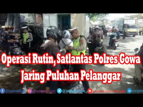 Operasi Rutin, Satlantas Polres Gowa Jaring Puluhan Pelanggar