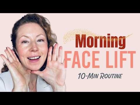 10-Minute Morning Face Yoga to De-Puff & Lift | Daily Routine for a Sculpted Face