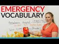 EMERGENCY Vocabulary