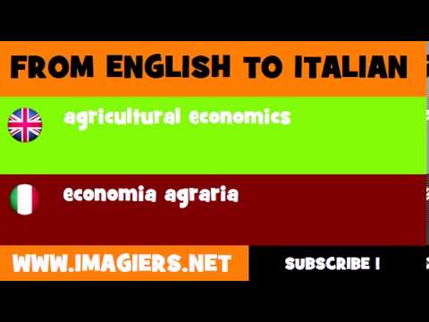 How to say agricultural economics in Italian
