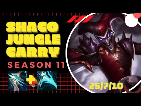 League of Legends S11 Shaco Jungle Carry [Full Gameplay]