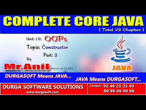 Core Java Oops Constructor Part 2