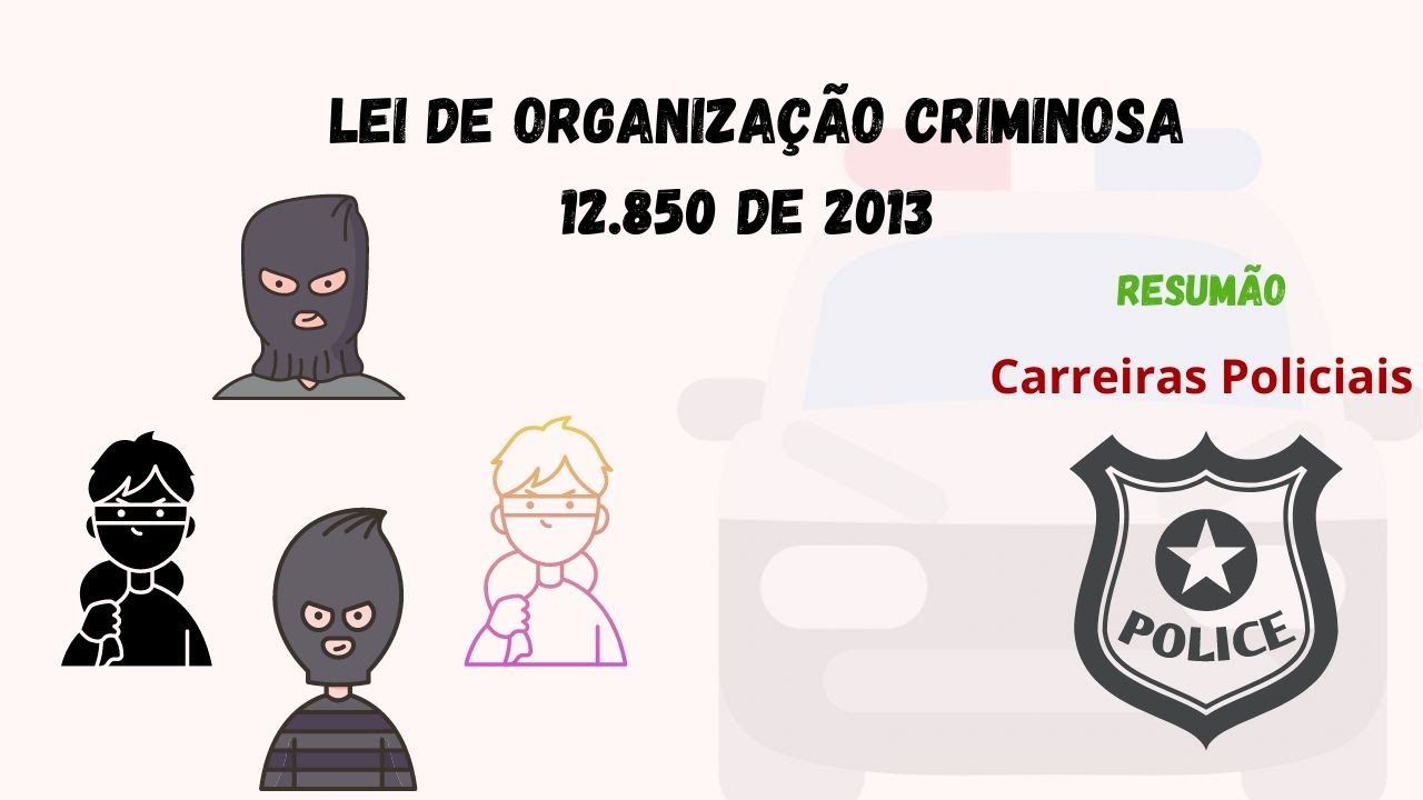 Carreiras Policiais | Lei de Organização Criminosa | LEI Nº 12.850/2013- Resumo