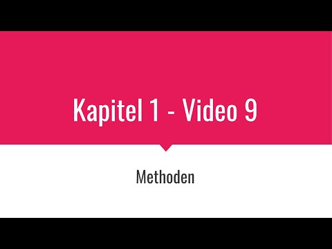 DHBW Java Vorlesung TINF19 - Kapitel 1 - Video 9 - Methoden