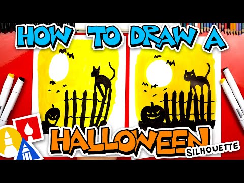How To Draw A Spooky Halloween Night - Silhouette