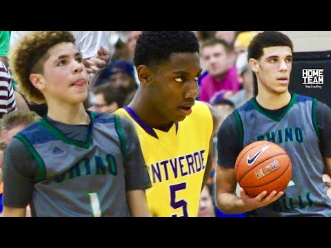 LaMelo, Gelo & Lonzo Ball Vs. RJ Barrett & Anfernee Simons! Goes Down To The Wire