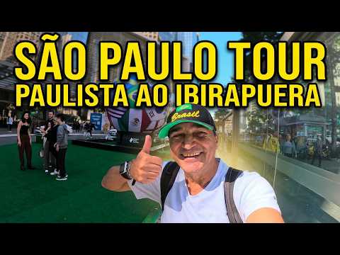 AVENIDA PAULISTA E AVENIDA BRIGADEIRO LUÍS ANTÔNIO ATÉ O PARQUE IBIRAPUERA SÃO PAULO 4K