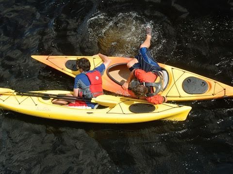 Re-entering a Sit-Inside Kayak