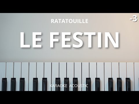 Le Festin - Camille (Karaoke Acoustic Piano) Lower Key [from Ratatouille Movie Soundtrack]