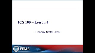 📘 ICS 100 – Lesson 4: General Staff Roles