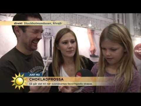 Maria Forsblom på chokladfestival - Nyhetsmorgon (TV4)