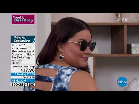 Nina Leonard Sleeveless Maxi Dress with Back Bar Detaili...