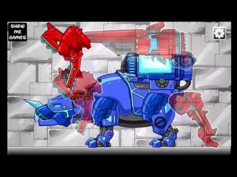 Dino Robot - Tyranno Red + Tricera Blue 2 - Full Game Play - 1080 HD