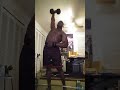 1 more rep then last week (Milatary Press 137 lbs superset with1 arm Dumbbell press )