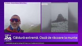 Covor de grindină pe Vârful Omu, temperaturile au coborât sub 0 grade. Recomandări pentru turiștii