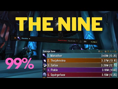 13.2k DPS 99% Parse Mythic The Nine Frost Mage