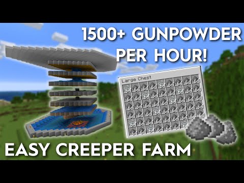 Minecraft Creeper Farm - 1500+ Gunpowder Per Hour - Shulkercraft — Minecraft farm tutorial thumbnail