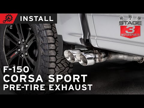 Corsa Sport Pre-Tire Exit Cat Back Exhaust Install / 2021-2022 F-150 EcoBoost V6