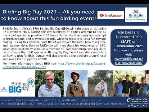Conservation Conversations: Ernst Retief and Duncan McKenzie - Birding Big Day (9 Nov 2021)