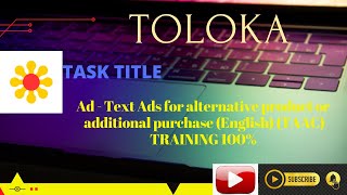 Ad - Text Ads for alternative product or additional purchase (English) (TAAC) TRAINING 100% #TOLOKA