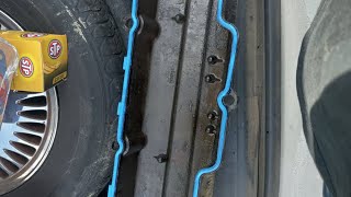 Part 1: 95 Cadillac Sedan DeVille Valve Cover Gasket, Wires and Spark plugs.