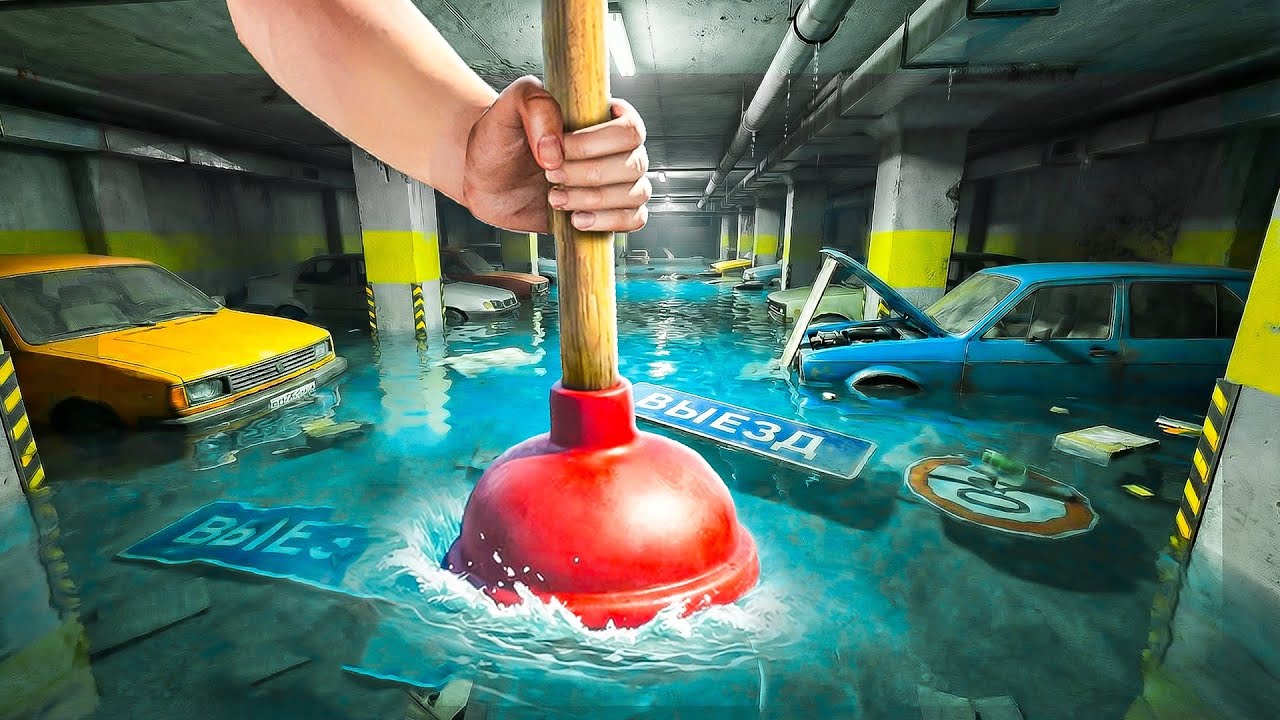 НАВОДНЕНИЕ НА ПАРКОВКЕ, А У МЕНЯ ЕСТЬ ВАНТУЗ!!! ЗАБАВНЫЙ DRAINSIM!!!