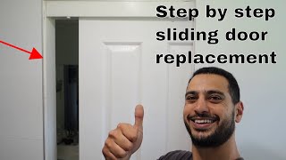 How to replace a sliding cavity pocket door - remove and install