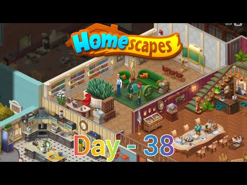 Homescapes Gameplay | Day 38 | Sofa Placement & Book Arrangement 📚🛋️ Library Makeover Progress