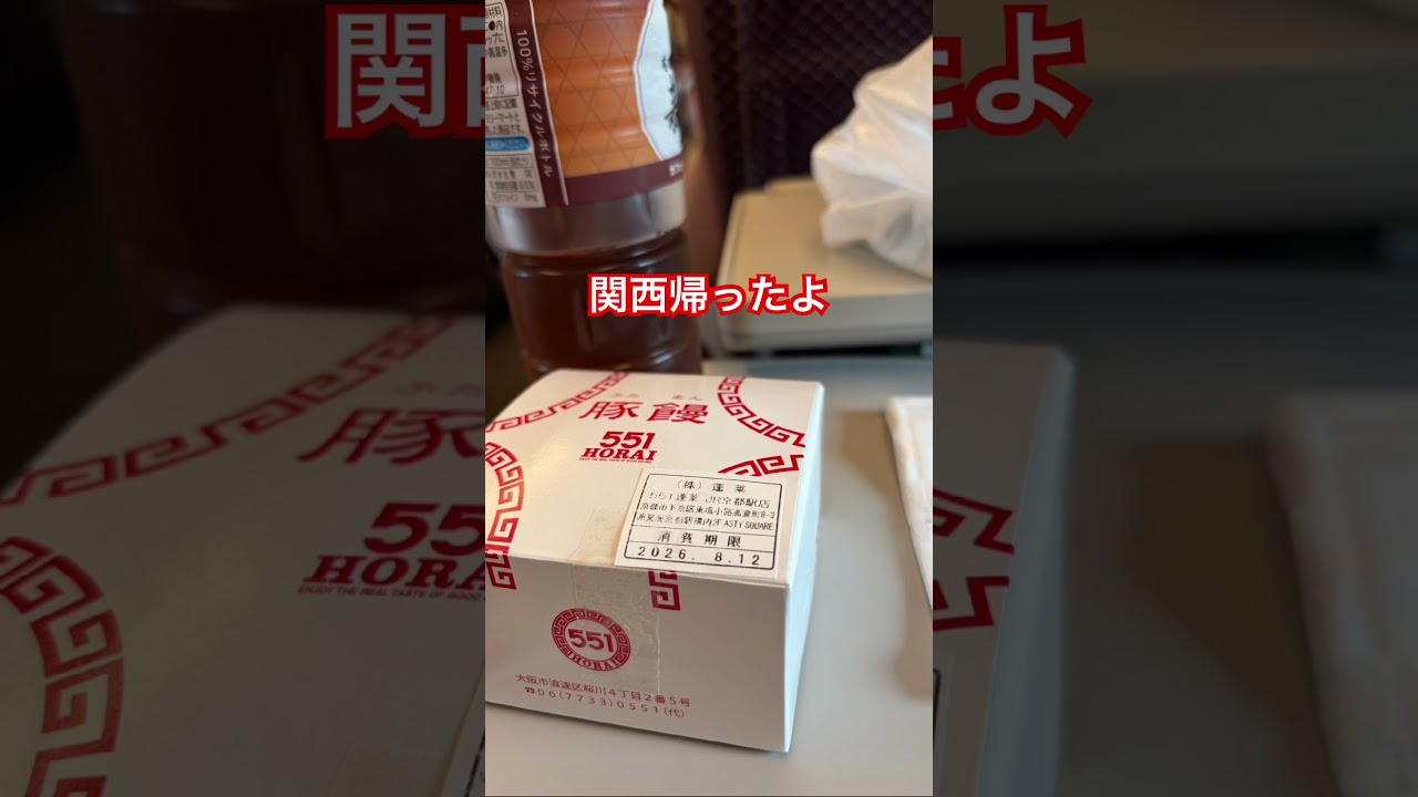 関西帰ったよ #vtuber #ぽんかん #vlog #帰省 #お盆 #休暇 #肉まん #豚まん