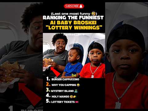 Ranking The Funniest AI Baby Broskei Lottery Winnings Moments (part 01)😂🥭#ai  #baby #funny #comedy
