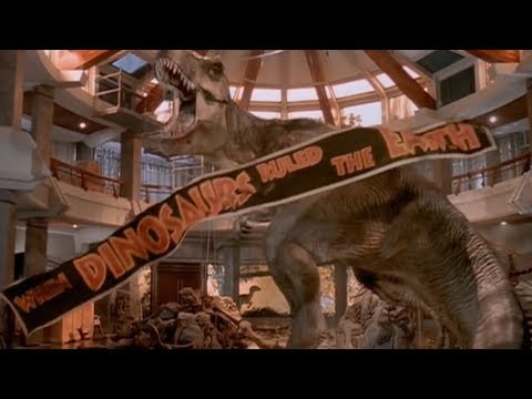 Raptors vs. T-Rex - Jurassic Park (1993) - Final Scene w/ music