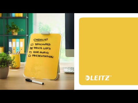 Een Glas Desktop Flipover Leitz Cosy geel koop je bij Van Leeuwen Boeken- en kantoorartikelen