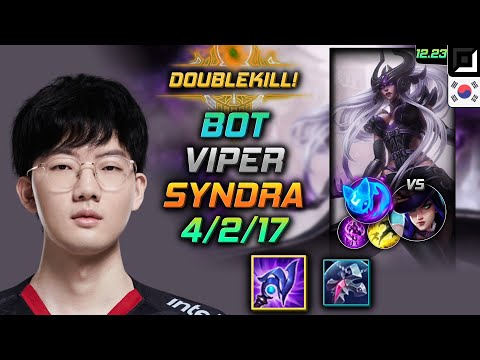 Viper Bot Syndra Build Luden's Tempest Summon Aery - Syndra Bot vs Caitlyn - LOL KR 12.23