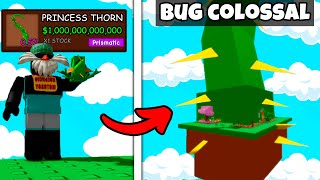 Descobri um BUG SECRETO usando  a PRINCESS THORN no GROW A GARDEN!!!