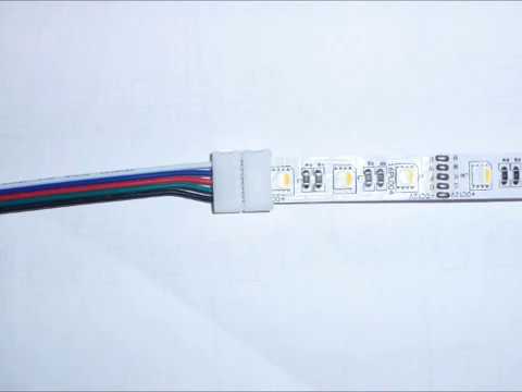 Montaż szybkozłączki RGBW z taśmą LED RGBW