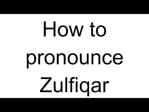 How to Pronounce Zulfiqar (Arabic)