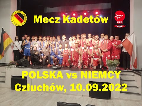 Boks. Mecz reprezentacji kadetów POLSKA vs NIEMCY. Człuchów 10.09.2022.
