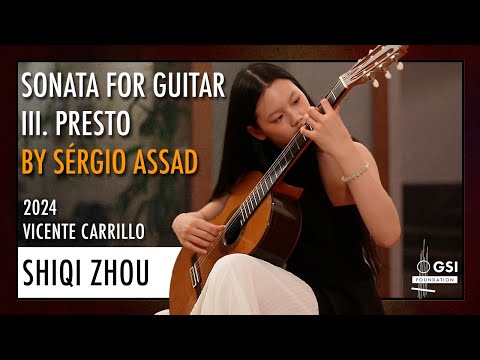 Shiqi Zhou performs Sergio Assad "Sonata For Guitar Solo: III. Presto" on a 2024 Vicente Carrillo