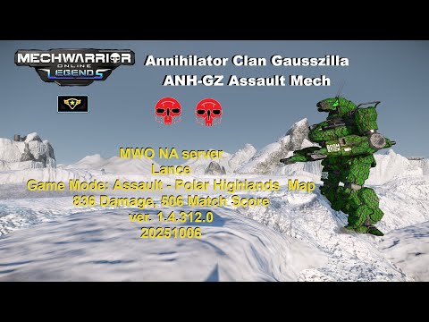 🤖 MechWarrior Online - Annihilator Clan Gausszilla ANH-GZ - Where are you? 🧐🤔💀