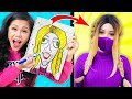 FACE REVEAL to BEST ARTIST to GUESS What She Looks Like! Funny Drawing Alie's Face Art Challenge