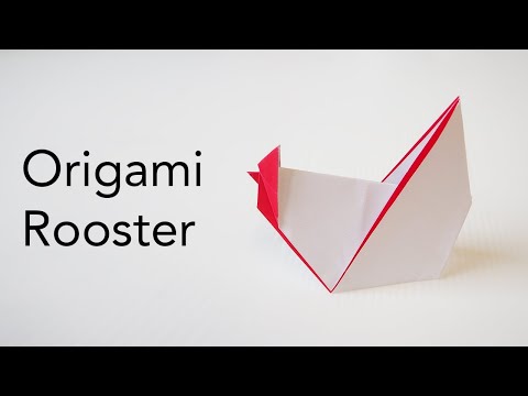 Easy Origami Rooster / Cockerel Tutorial