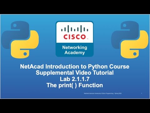 Cisco NetAcad Introduction to Python Course - Supplemental Lab Tutorial & Solution Set: Lab 2.1.1.7