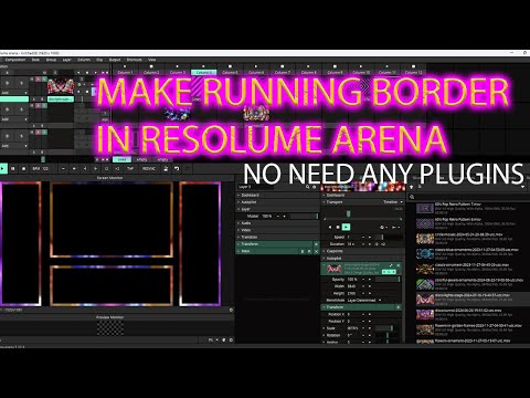 Make Unique Running Outline In Resolume Arena No Need Any Plugins