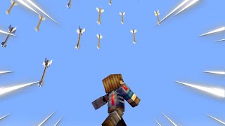 Minecraft but Arrows FALL FROM THE SKY