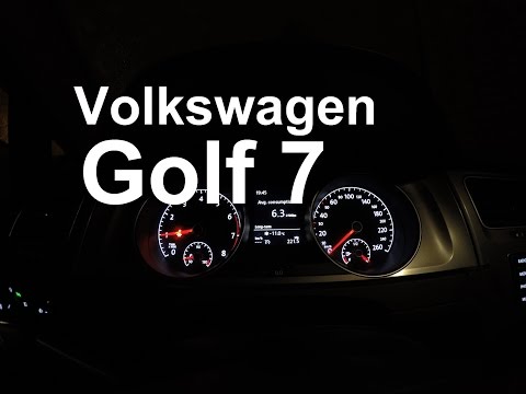 Volkswagen Golf 7 Interior at night