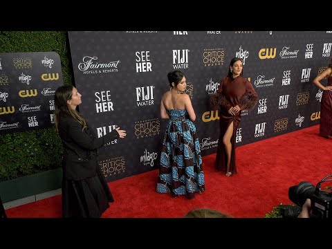 Rosa Salazar and Angelique Cabral 2023 Critics Choice Awards Red Carpet Arrivals
