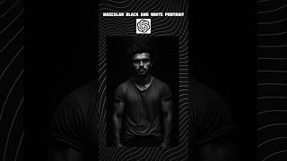 chatgpt prompt photo editing | muscular black and white portrait #ChatGPT #ChatGPTPrompt#AIGenerated