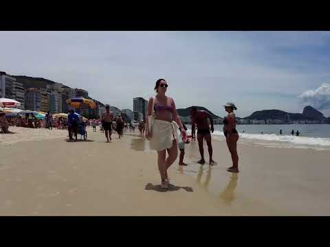 🇧🇷🏖️ Copacabana Beach Walk 🌊🌞 Rio de Janeiro 